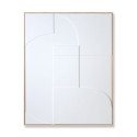 Tableau moderne contemporain 100x123cm blanc FRAME