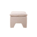 Pouf lounge en tissu beige MOUTONE