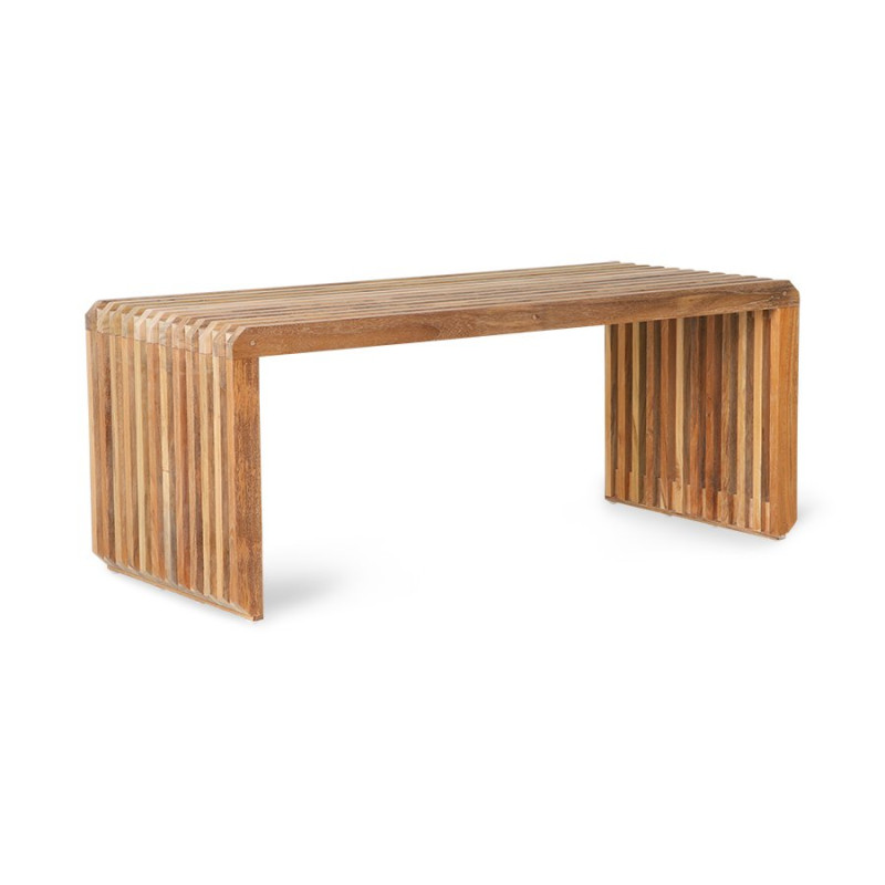 Banc minimaliste en teck massif TIKA