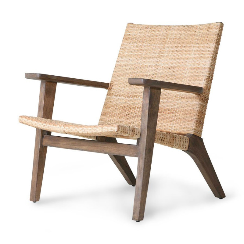 Fauteuil lounge en rotin naturel LOUNA