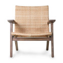Fauteuil lounge en rotin naturel LOUNA