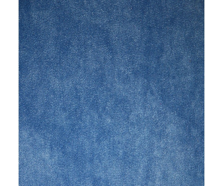 Grand pouf contemporain en velours bleu BLOM