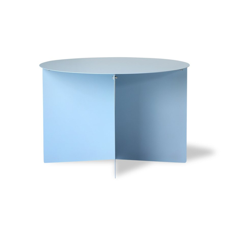 Table basse ronde métal bleu CALA