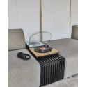 Pouf rectangulaire en tissu beige JAKO