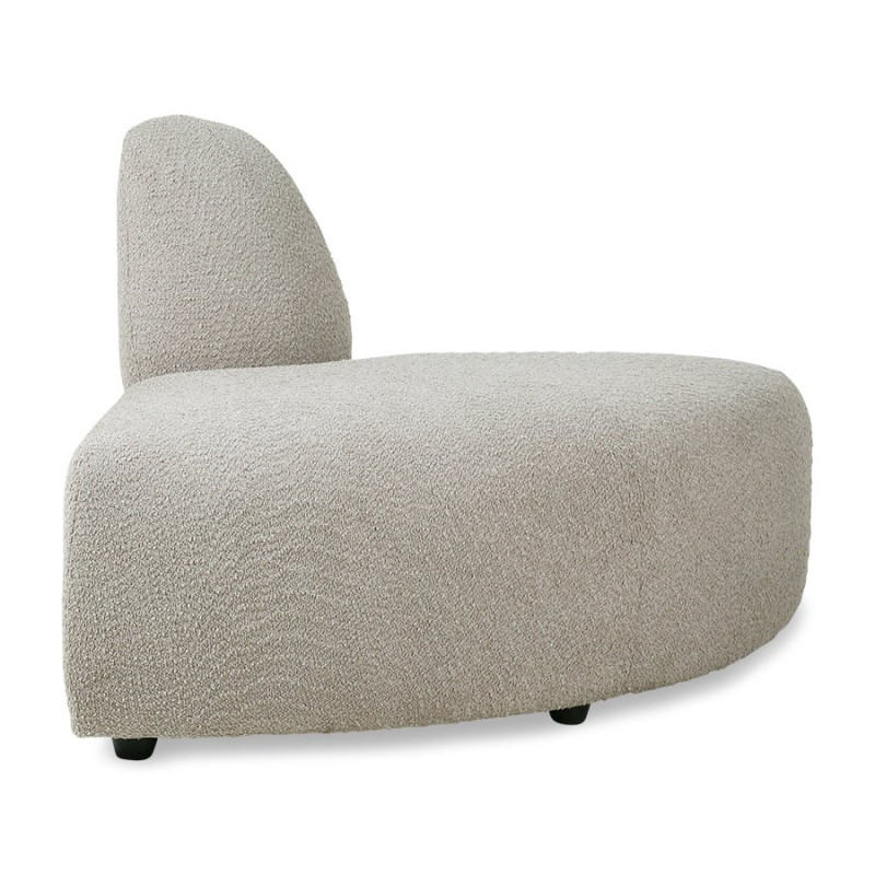Canapé modulable section rond tissu beige JAKO