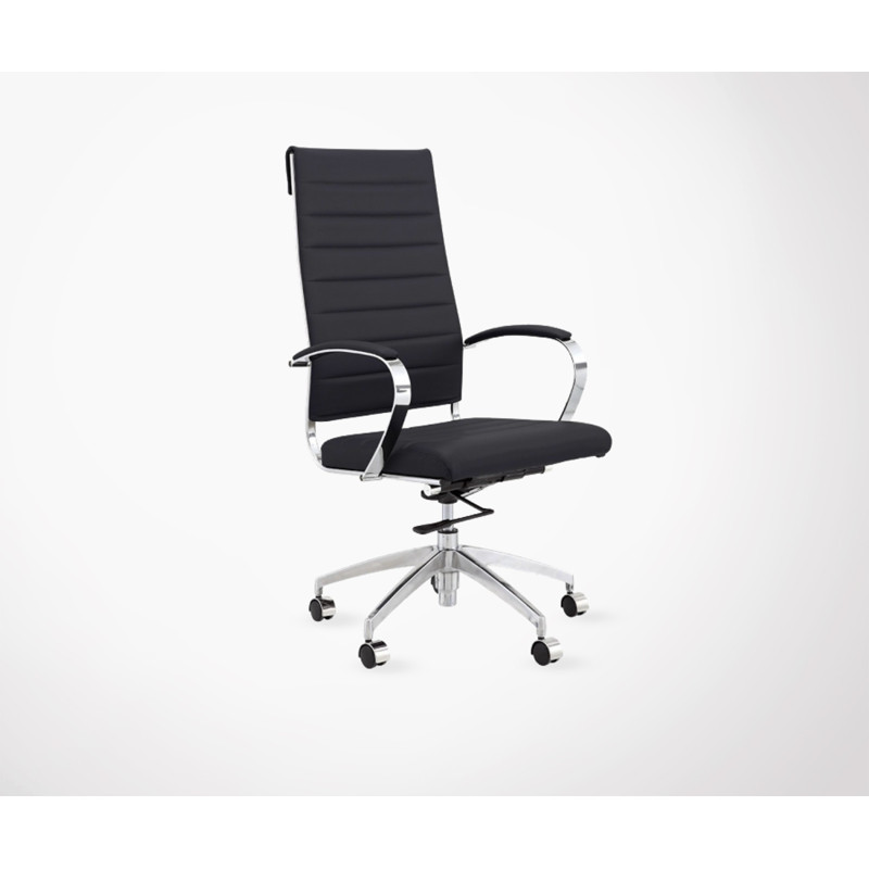 Chaise de bureau design scandinave esprit Charles.E  dossier haut