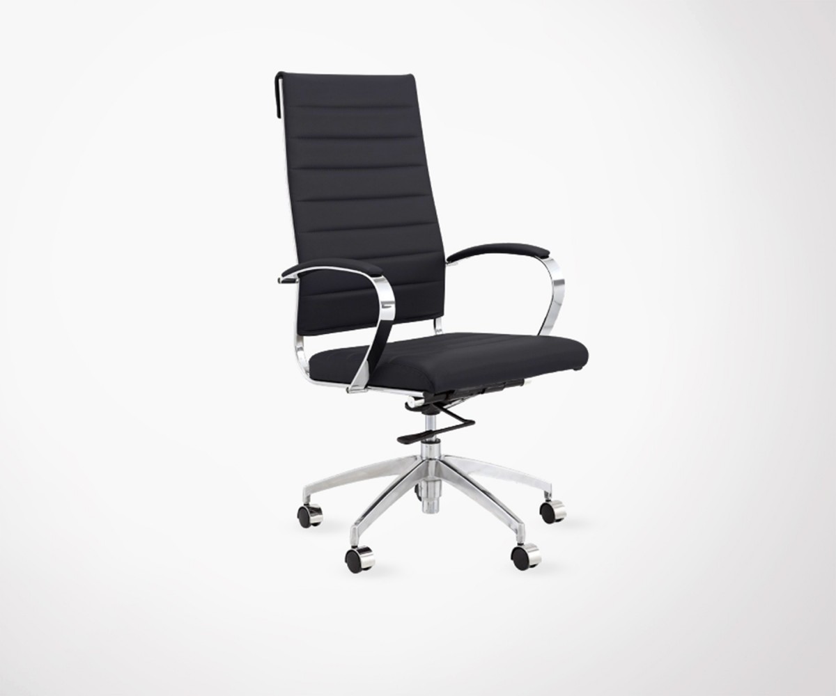 Chaise de bureau design scandinave esprit Charles.E  dossier haut