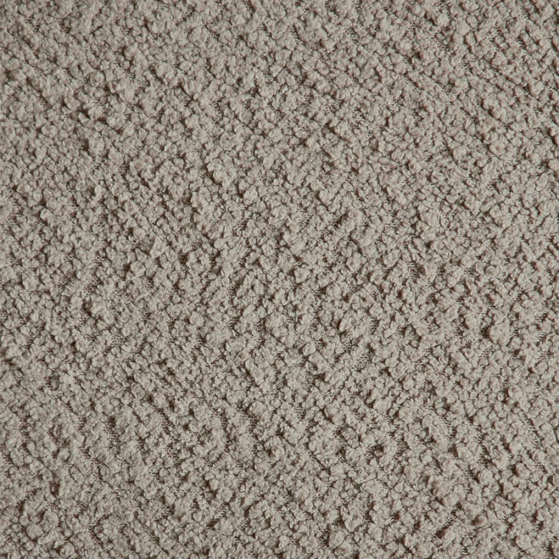 Pouf rectangulaire en tissu bouclé beige JAKO