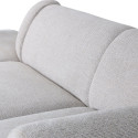 Pouf rectangulaire en tissu gris JAKO