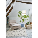Fauteuil tendance en tissu beige MOUTONE