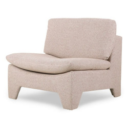 Fauteuil tendance en tissu beige MOUTONE