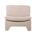 Fauteuil tendance en tissu beige MOUTONE
