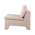 Fauteuil tendance en tissu beige MOUTONE