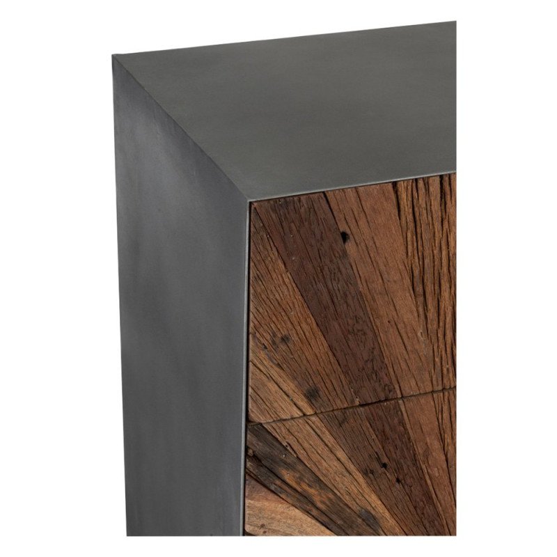 Commode haute moderne 5 tiroirs en bois NIKINE