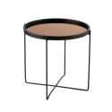 Table d'appoint minimaliste en bois et métal GUEYE