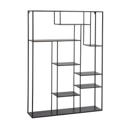 Etagère minimaliste en métal noir AMIGO
