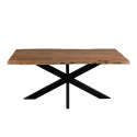 Table à manger 180x100cm plateau bois irrégulier BAY