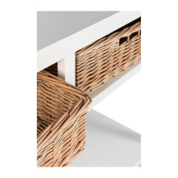 Console bohème en bois blanc avec tiroirs BOUCOTTE