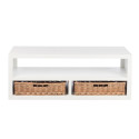 Table basse avec rangements en bois blanc BOUCOTTE