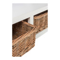 Table basse avec rangements en bois blanc BOUCOTTE