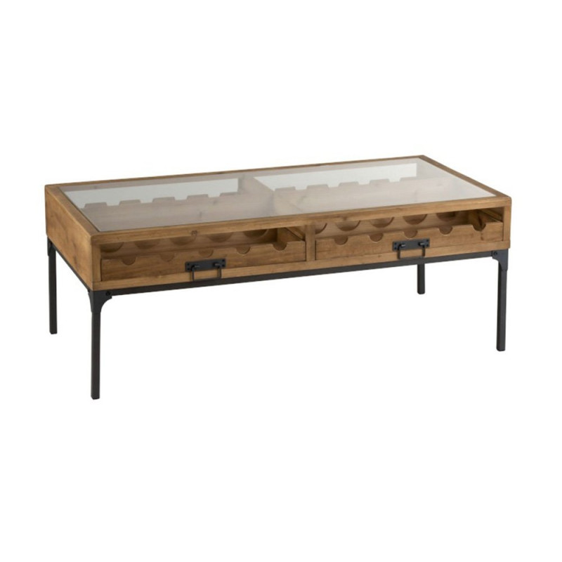 Table basse bois avec rangements bouteilles FACOLPA - J-line
