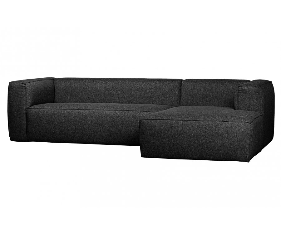 Canapé d'angle droit moderne en tissu BEAN