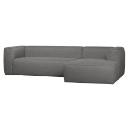 Canapé d'angle droit moderne en tissu BEAN