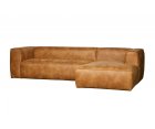 Canapé d'angle droit en cuir BEAN