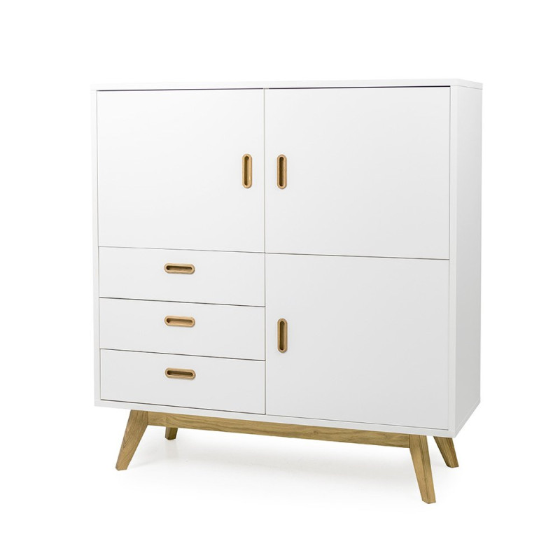 Buffet haut moderne avec placards et tiroirs CAZO