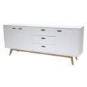 Grand buffet bas 3 portes 3 tiroirs en bois CAZO
