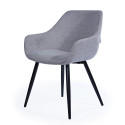 Lot de 2 chaises style rétro avec accoudoirs MOMAZ