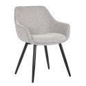 Lot de 2 chaises style rétro avec accoudoirs MOMAZ