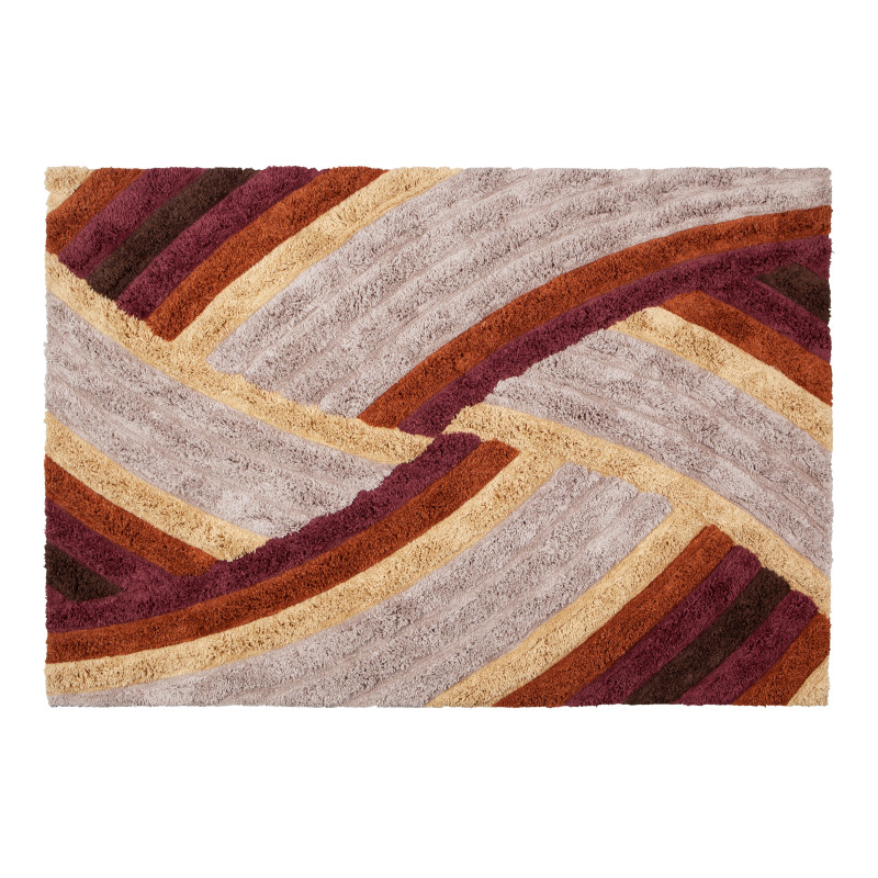Tapis moderne 170x240cm tons chauds SOUME