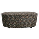 Grand pouf moderne en tissu à motifs VORA