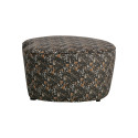 Grand pouf moderne en tissu à motifs VORA