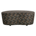 Grand pouf moderne en tissu à motifs VORA