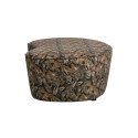 Grand pouf moderne en tissu à motifs VORA