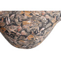 Grand pouf moderne en tissu à motifs VORA