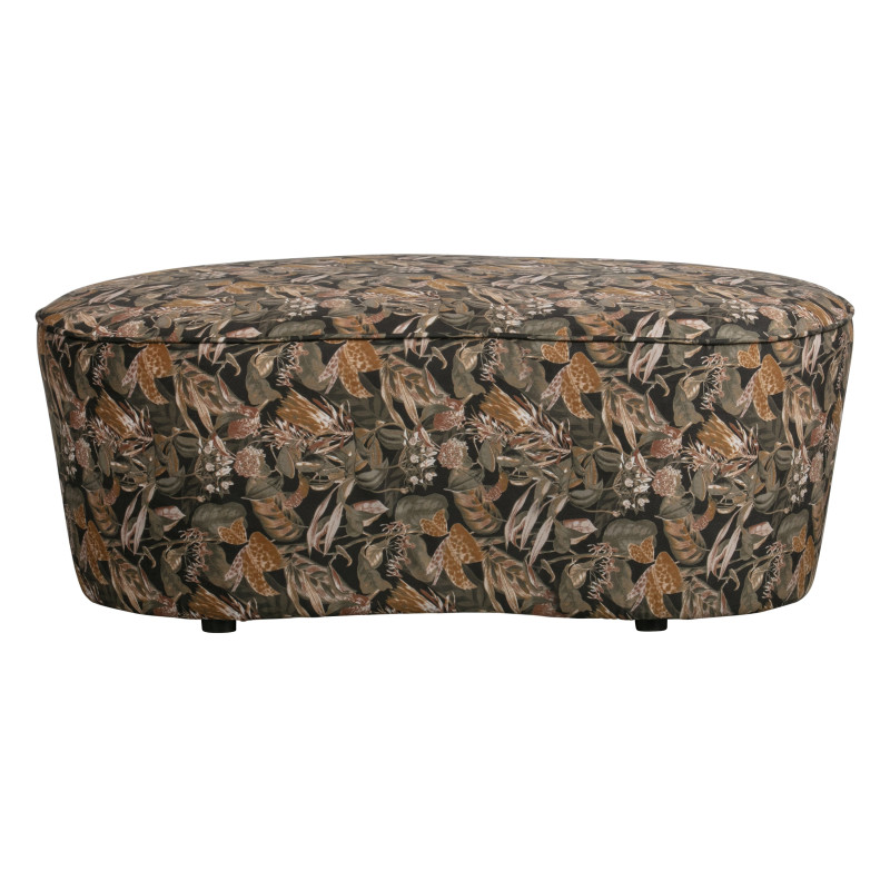 Grand pouf moderne en tissu à motifs VORA