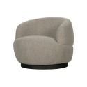 Fauteuil pivotant arrondi en tissu WOOL