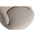 Fauteuil pivotant arrondi en tissu WOOL