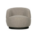 Fauteuil pivotant arrondi en tissu WOOL