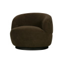 Fauteuil pivotant arrondi en tissu WOOL