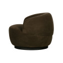 Fauteuil pivotant arrondi en tissu WOOL