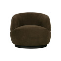 Fauteuil pivotant arrondi en tissu WOOL