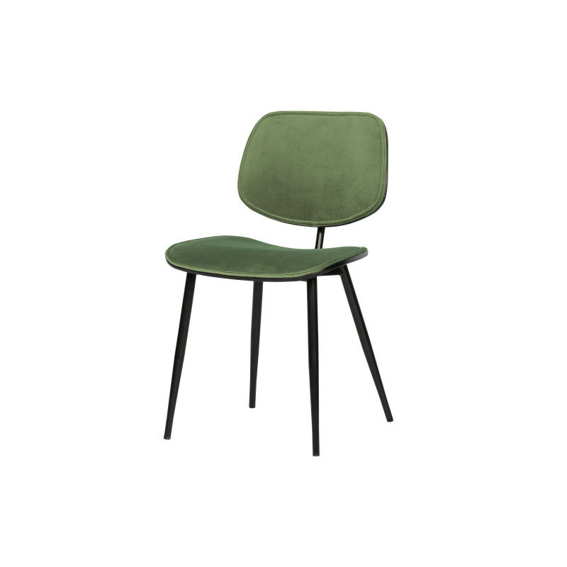 Set de 2 chaises design en velours JACKET