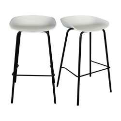 Lot de 2 tabourets tendances style contemporain ZAZOU