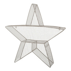 Etagère murale en forme d'étoile en métal gris ZAZOU