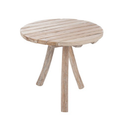 Table de jardin ronde en bois 75cm ROZO