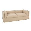 Canapé 220cm en tissu beige TEXAME
